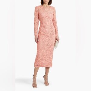 CAROLINA HERRERA Guipure lace midi dress‎ size 8 NWT